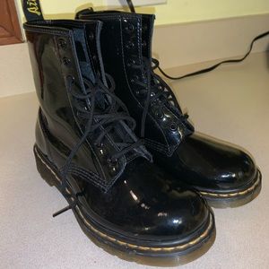 Black shiny dr. Martens